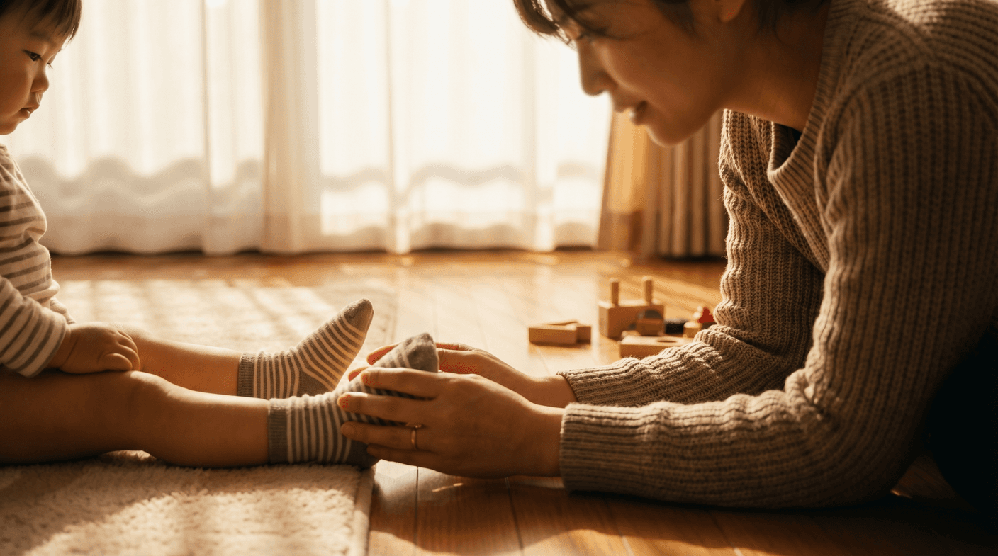 赤ちゃんの足の形｜内股・外反足の正常範囲と受診目安