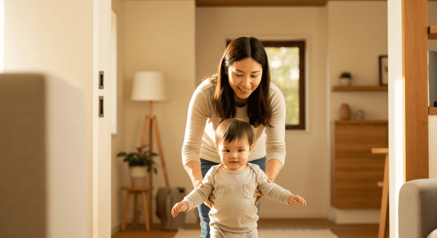 「つま先が内側を向いています」、内股歩き