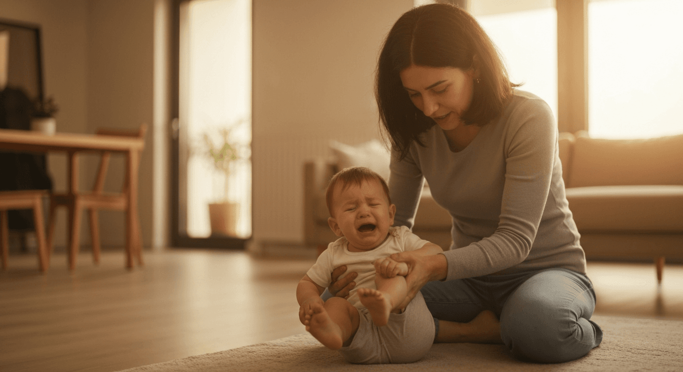 「突然泣いて足を縮める」、腸重積の早期発見