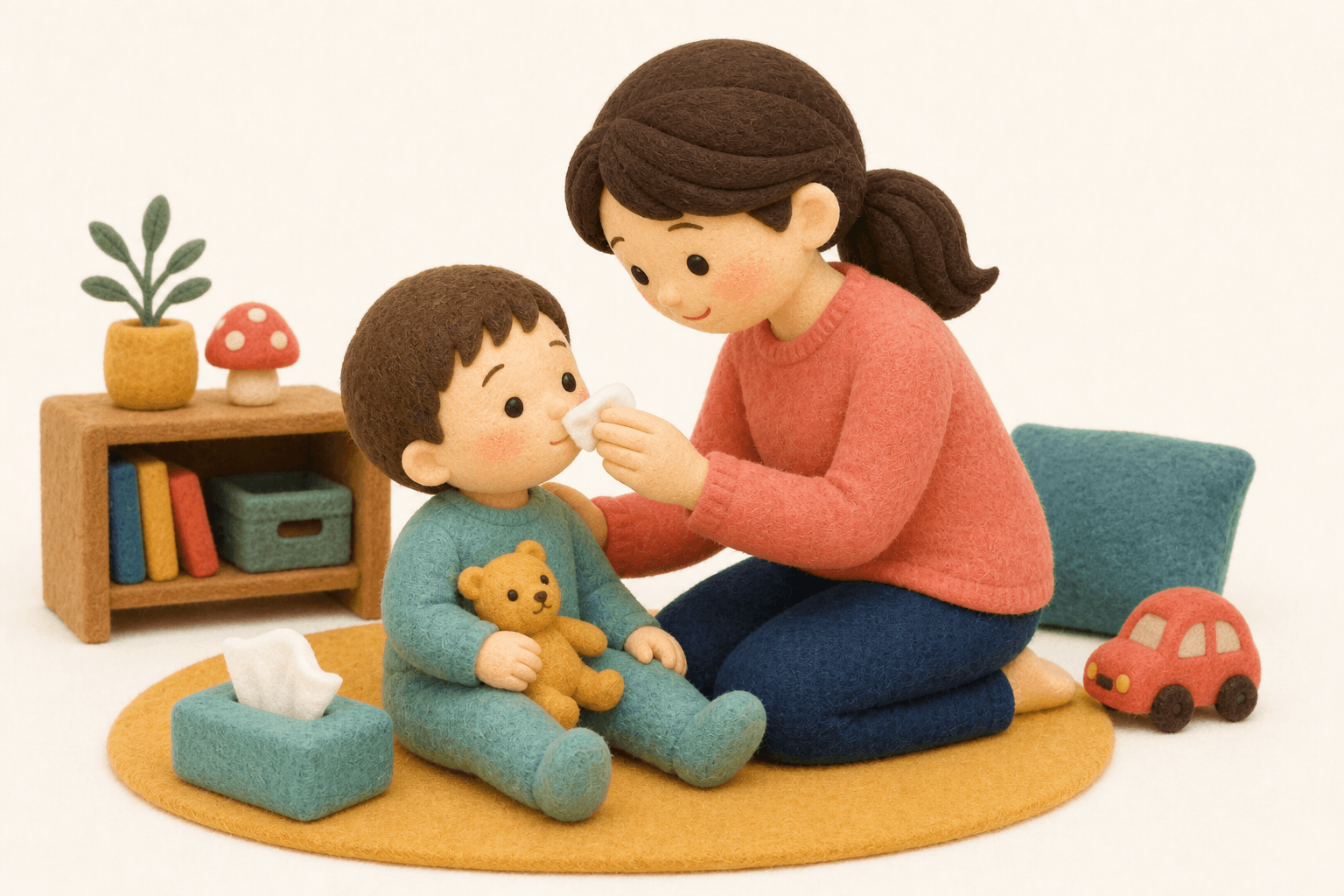 ギフテッドとは何ですか?の場面を示すフェルト人形風イラスト